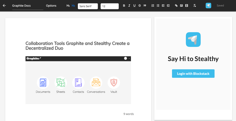 Collaboration Tools Graphite and Stealthy Create a Decentralized Duo